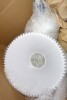 INK+IVY Veluna Textured Ceramic Table Lamp With Fluted Fabric Shade New In Box $299 - 2