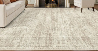 Bungalow Rose Washable Rug, Distressed Persian Rug for Living Room, Stain resistant Abstract Area Rug, 9' x 12' $399