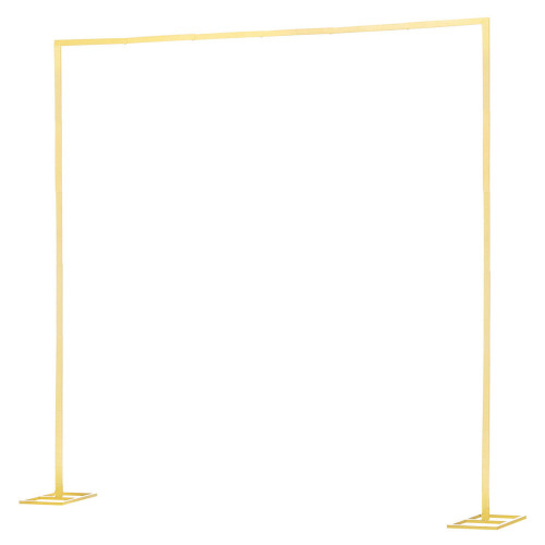 The Holiday Aisle&reg; Arch Backdrop Stand, 8 x 8 ft, Stable Structure, Easy Assembly, Square Gold Metal Arch Backdrop Stand for Wedding, Birthday Party, Graduation, Holiday Celebration, and Ceremony Decoration New In Box $99