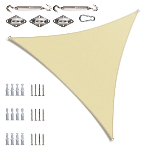 Colourtree 12' x 12' x 12' Triangle Sun Shade Sail with Installation Hardware Kit New in Box $199
