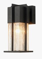 Ebern Designs Dusk to Dawn Wall Light, Modern Outdoor Wall Lighting with Crackle Glass New In Box $199