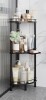 Rebrilliant Corner Shower Caddy Stand - 3-Tier Floor Shower Organizer With Soap Holder, Adjustable Non-Slip Feet, 4 Hooks And Rustproof Stainless Steel Construction For Bathroom Storage -Black $89