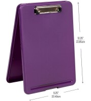 Mind Reader Clipboard with Storage, Teacher, Nursing Clipboard, Plastic, 9.25"L x 13.25"W Assorted Colors New