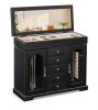 Sfugno Jewelry Box for Women Girls, Wooden Jewelry Organizer Box with Mirror, 5 Layer Jewelry Storage Case, Black $99