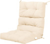 Graffy Outdoor Chair Cushion 45&rdquo; x 22&rdquo; x 4.5&rdquo;, High Back Tufted Seat Cushion with Ties, Waterproof All-Weather Indoor Rocking Chair Replacement Pads, Patio Wicker Furniture Cushion, Beige New In Box $99