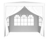 Karl Home 10 ft. x 10 ft. White Steel Wedding Canopy Tent, Party Tent with 4 Removable Sidewalls, Zipper door, 3 Windows $399