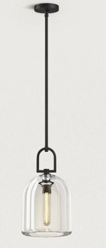 Everly Quinn 1 - Light Bell Single Pendant With Crystal Glass New In Box $999