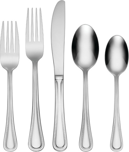 Oneida Tress Flatware Collection, 62-Piece Flatware Set with Serving Pieces, Service for 8 New In Box $199