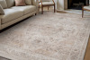 Bungalow Rose 9' x 12' Soft Beige Machine Washable Oriental Area Rug For Living Room, Bedroom New in Box $399