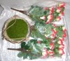Charlton Home&reg; Geranium Hanging Basket Arrangement in Basket Similar to Picture New In Box $79 - 2
