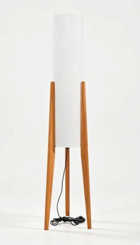 East Urban Home 46'' Soild Wood Tripod Floor Lamp New In Box $299