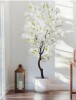 Latitude Run&reg; 6 ft. Artificial White Cherry Blossom Tree With Flowers, Faux Cherry Blossom Tree In Pot New In Box $199