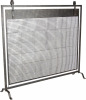 Deco 79 Metal Geometric Living Room Fireplace Screen Suspended Grid Single Panel Fire Spark Guard with Bolted Detailing, Screen 38" x 9" x 35", Black $299