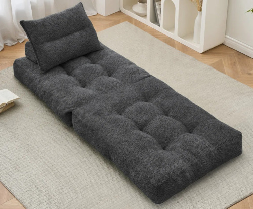 Latitude Run&reg; Modern Fabric 3-in-1 Folding Floor Sofa Bed, Comes with Pillow New in Box $299