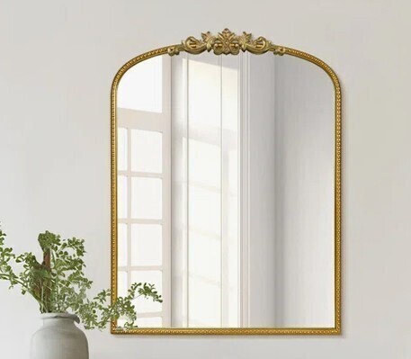 House of Hampton&reg; Kiany Glass Arched Wall Mirror with Durable Iron Frame, 32" x 24" New in Box $299