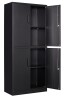 Yizosh Metal Storage Locking Cabinet with 4 Doors and 2 Adjustable Shelves, 71" Lockable Garage Tall Steel Cabinet, for Home Office, Living Room, Pantry, Gym, Commercial Storage (Black) in Box $499