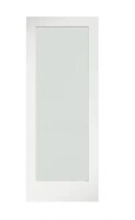 eightdoors 36 in. x 80 in. x 1-3/8 in. 1-Lite Solid Core Frosted Glass Shaker Primed Wood Interior Door Slab New Shelf Pull $499