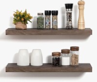 Millwood Pines 1.5" H x 24" W x 8" D Desseray Set of 2 Reclaimed Elm Floating Shelves New In Box $199