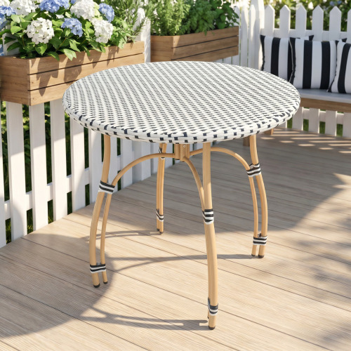 Bay Isle Home&trade; Altesa French Bistro Outdoor Table, Round Outdoor Coffee Table for Patio Balcony Garden New in Box $399