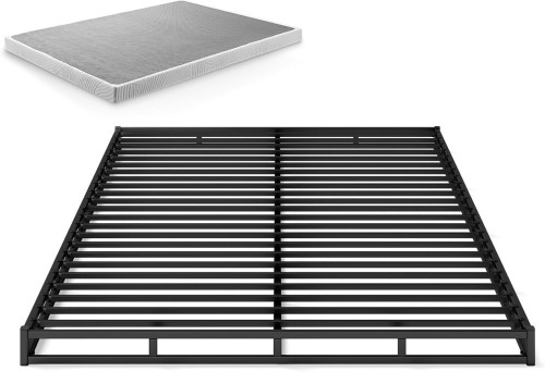 Zinus 4 Inch Low Profile Quick Lock Smart Box Spring/Mattress Foundation/Strong Steel Structure/Easy Assembly, Queen, White New in Box $299