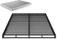 Zinus 4 Inch Low Profile Quick Lock Smart Box Spring/Mattress Foundation/Strong Steel Structure/Easy Assembly, Queen, White New in Box $299