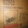 Acme Francie Rectangular Wooden End Table with Shelf in Oak and Antique Gray New in Box $299 - 2