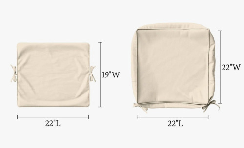 Latitude Run&reg; 22" 2-Piece Back/Seat Outdoor Patio Replacement Seat Cushion Cover With Non-Slip Bottom New In Box $79