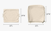 Latitude Run&reg; 22" 2-Piece Back/Seat Outdoor Patio Replacement Seat Cushion Cover With Non-Slip Bottom New In Box $79