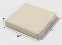 Latitude Run&reg; 22" x 22" Outdoor Chair Seat Cushion Water-Resistant Patio Chair Cushion With Handle And Non-Slip Bottom New In Box $199