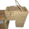 August Grove&reg; Bertram Handwoven Wicker Stair Basket with Handles New In Box $199 - 2