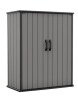 Keter Premier Tall Vertical Durable Resin Outdoor Storage Shed With Floor and Locking Double Doors, Grey New in Box $599