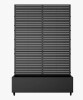 Latitude Run 6 ft. H x 4 ft. W Metal Planter Box privacy screen Garden Bed with Trellis and Wheels - Black New in Box $399