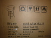 George Oliver Devlin Linen Fabric Upholstered Swivel Mid-Century Stool in Gray New in Box $399 - 2