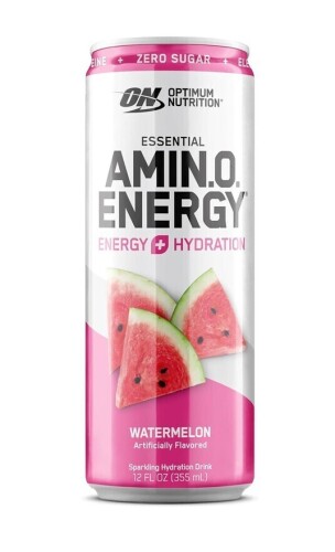 Optimum Nutrition Amino Energy Sparkling Hydration Drink, Electrolytes, Caffeine, Amino Acids, BCAAs, Sugar Free, Watermelon, 12 Fl Oz / Optimum Nutrition Amino Energy Sparkling Hydration Drink, Electrolytes, Caffeine, Amino Acids, BCAAs, Sugar Free, NEW 