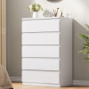 Jocoevol White 5 Drawer Dresser for Bedroom, 15" D x 23.7" W x 40.4" H in Simply Modern Chest of Drawers, Wood Storage Dresser with Deep Drawers for Living Room Hallway Entryway, White $299