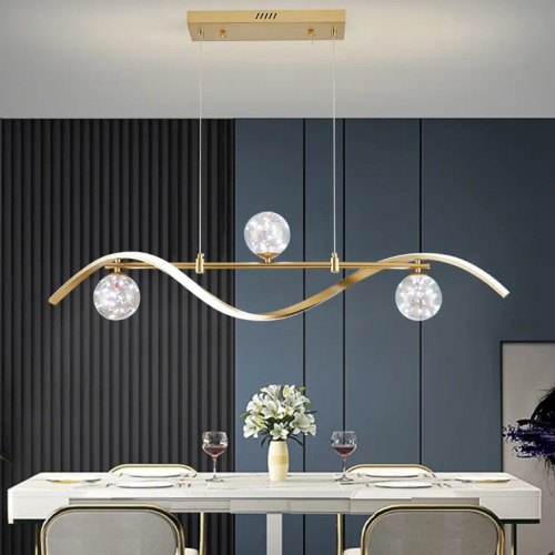 Ivy Bronx 4-Light Led Linear Kitchen Island Lighting In Gold With Glass Globe Shade Dimmable $299