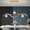 Ivy Bronx 4-Light Led Linear Kitchen Island Lighting In Gold With Glass Globe Shade Dimmable $299