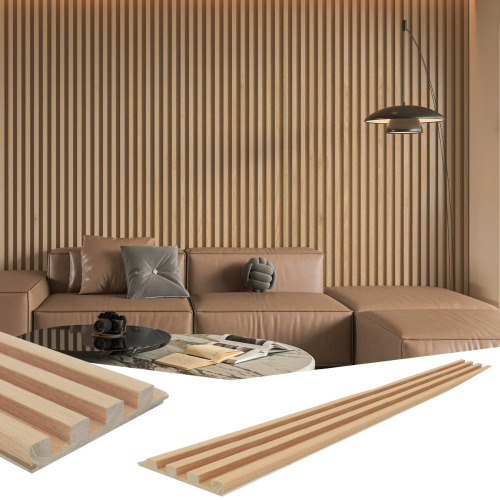 Art3d 4 PCS 103.94''x5.7'' Slat Solid Wood Wall Paneling for Office and Ceiling Decoration(16.45 sq.ft./Case) New In Box $299