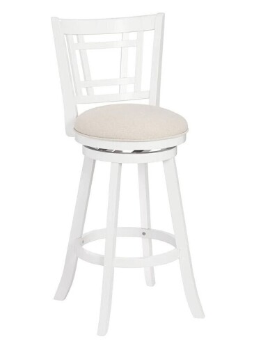 Hillsdale Fairfox 24.5" Wood Swivel Counter Height Stool, White New In Box $299