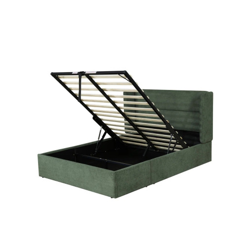 Latitude Run Gaillarde Hydraulic Lift Up Storage Upholstered Platform Bed, Hunter Green, Full Size, New in Box $999