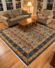 Kensington Collection 10' x 10' Kensington Square Rug, Navy Blue, New $1,399