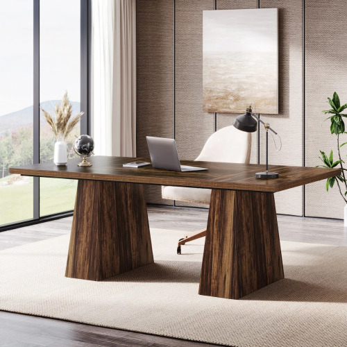 Ebern Designs Jasine Desk, Espresso Brown, New in Box $399
