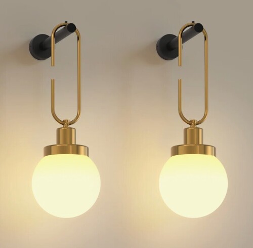 Mercer41 Aldegonde Remote Control Dimmable Traditional Armed Wall Sconce 3000K/5000K, Battery Operated (Set of 2) New In Box $299