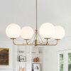 Mercer41 4-light Dimmable Opal Glass Globe Chandelier New In Box $399