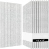 Olanglab Acoustic Wall Panels 8 Pack, 48 x 24 per Acoustic Panels Sound Absorbing, Decorative Sound Panels for Home Studio and Office, Silver Gray New In Box $299