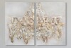 Oliver Gal Prints Abstract "Abstract Chandelier Glam Gold" by Oliver Gal 2 - Pieces Painting Print, 36" H x 48" W x 1.5" D New In Box $399