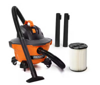 RIDGID 6 Gal. 3.5 Peak HP NXT Shop Vacuum Wet Dry Vac with General Debris Filter, Locking Hose and Attachments HD06001 On Working $199