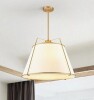Wade Logan Bertan 3-Light Dimmable Fabric Drum Chandelier New In Box $399