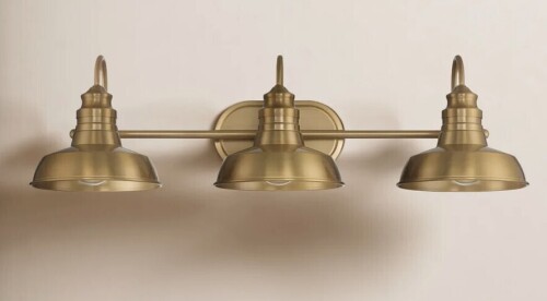 Birch Lane 3-Light Industrial Chic Vanity Light Fixture New In Box $299