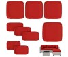 WNP 9-Piece 25.6 in. Outdoor Patio Replacement Slip Covers for 4-Seater Furniture Cushion Red (Covers Only) New In Box $299